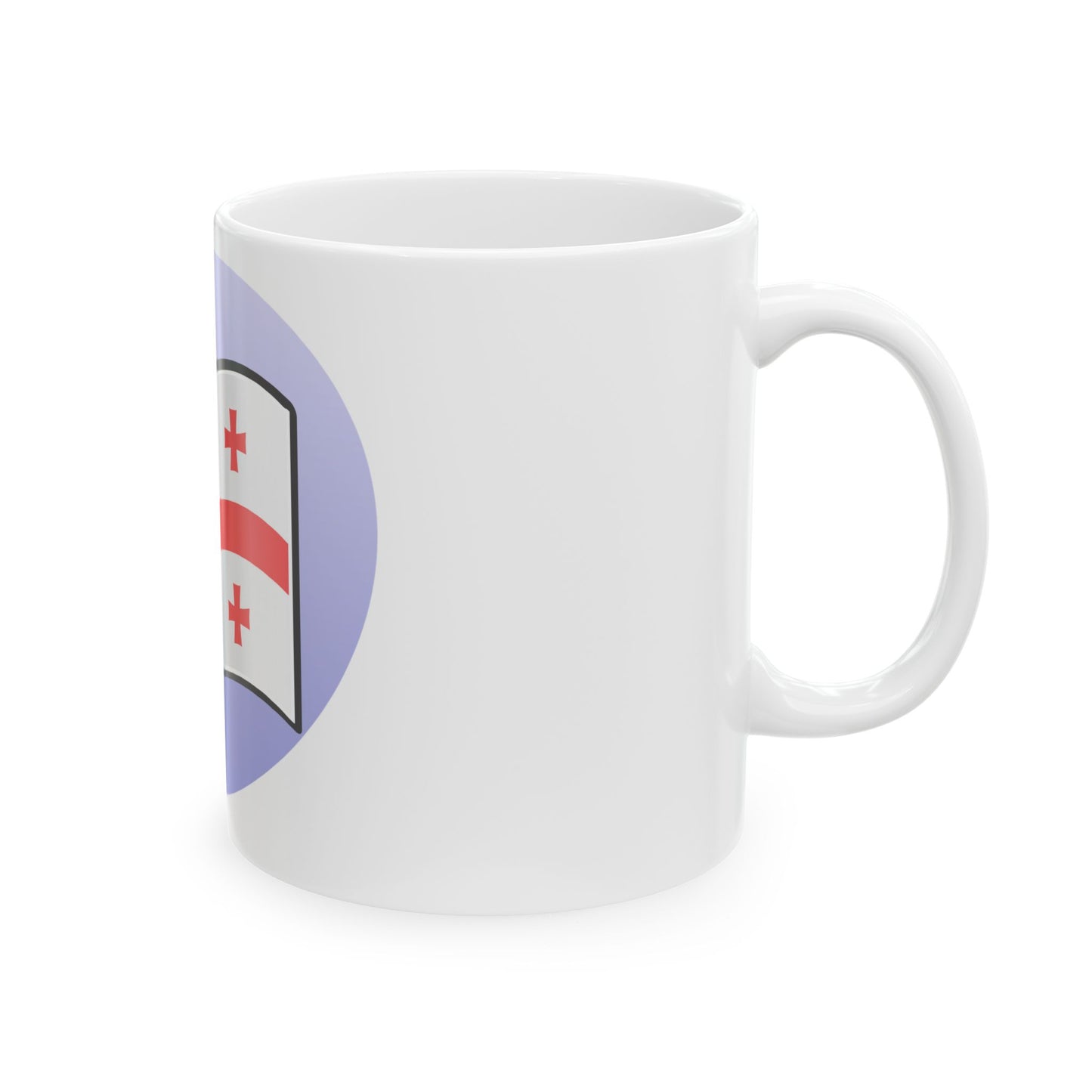 P Georgian flag (Georgia) White Coffee Mug-Go Mug Yourself