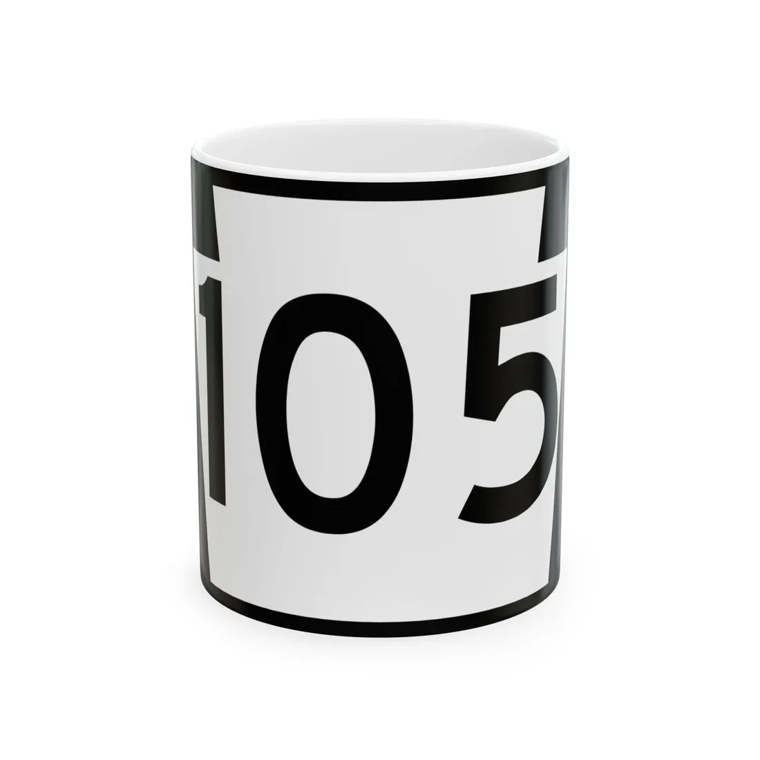 PA-105 (Pennsylvania) (Road Sign) White Coffee Mug 11oz - Go Mug Yourself