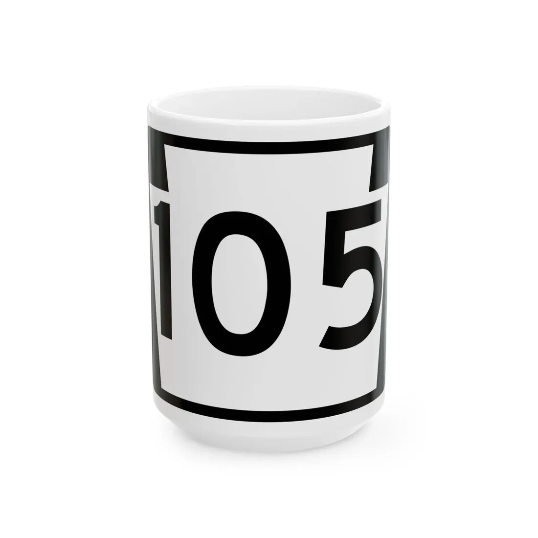 PA-105 (Pennsylvania) (Road Sign) White Coffee Mug 15oz - Go Mug Yourself
