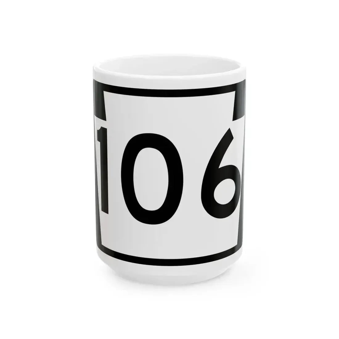 PA-106 (Pennsylvania) (Road Sign) White Coffee Mug 15oz - Go Mug Yourself