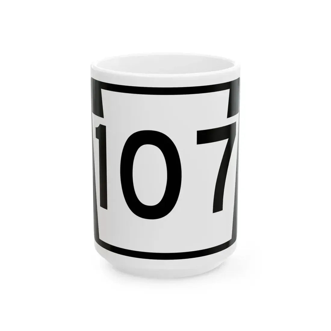 PA-107 (Pennsylvania) (Road Sign) White Coffee Mug 15oz - Go Mug Yourself