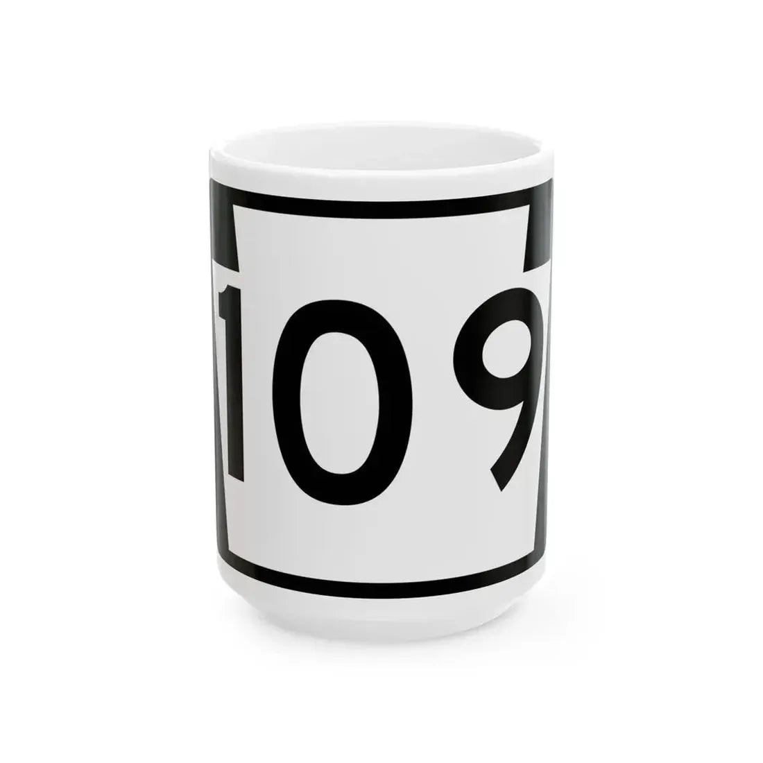 PA-109 (Pennsylvania) (Road Sign) White Coffee Mug 15oz - Go Mug Yourself