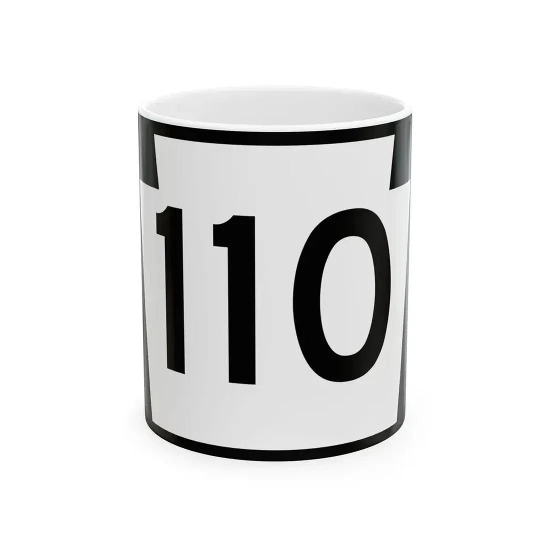 PA-110 (Pennsylvania) (Road Sign) White Coffee Mug 11oz - Go Mug Yourself