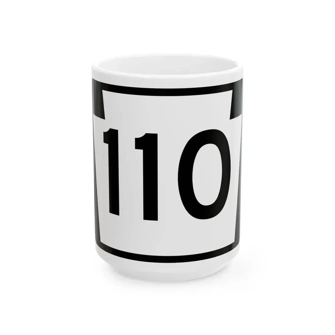 PA-110 (Pennsylvania) (Road Sign) White Coffee Mug 15oz - Go Mug Yourself