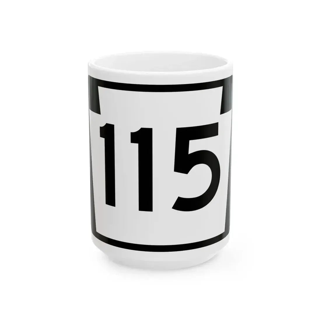 PA-115 (Pennsylvania) (Road Sign) White Coffee Mug 15oz - Go Mug Yourself