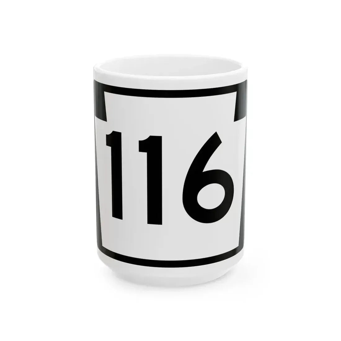 PA-116 (Pennsylvania) (Road Sign) White Coffee Mug 15oz - Go Mug Yourself