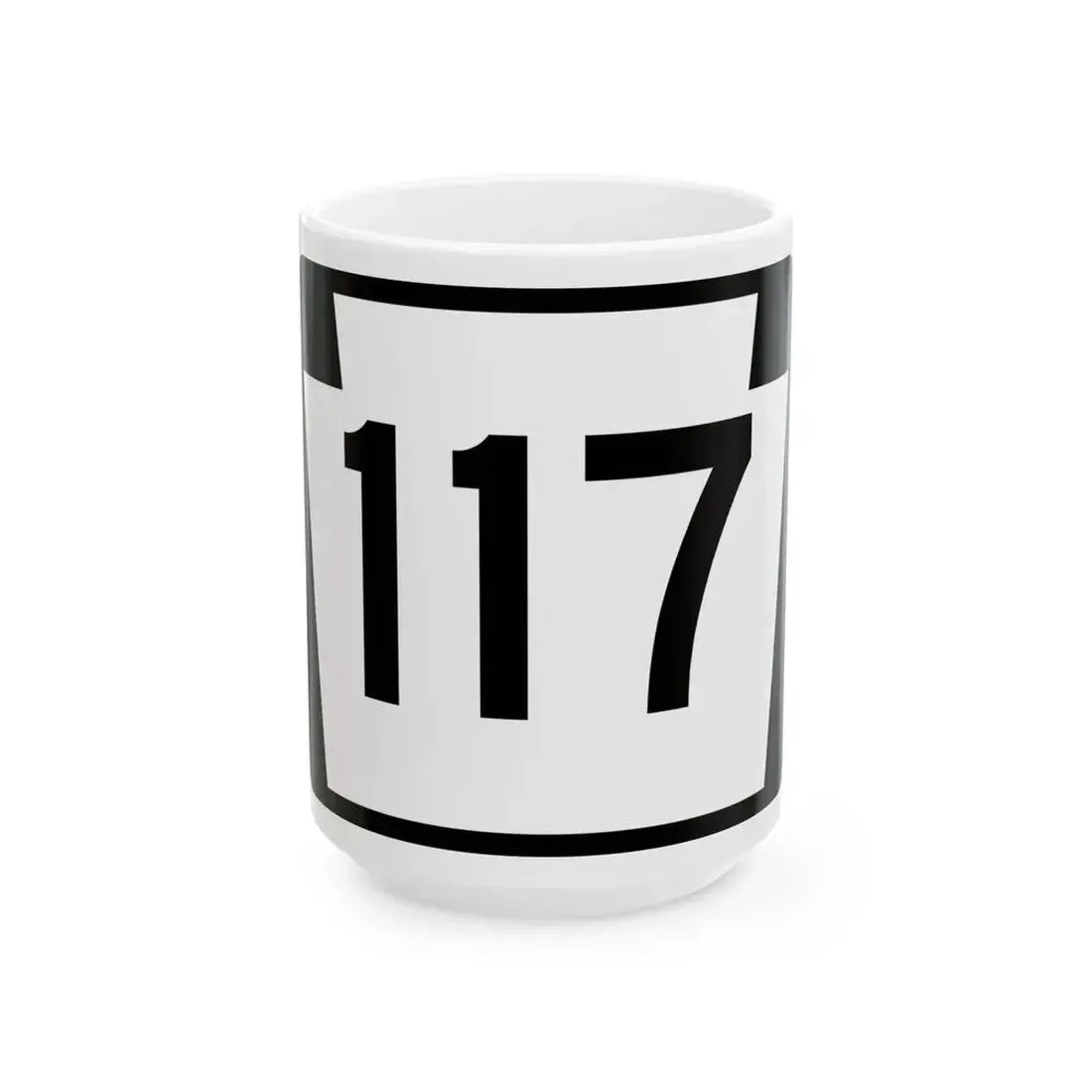 PA-117 (Pennsylvania) (Road Sign) White Coffee Mug 15oz - Go Mug Yourself
