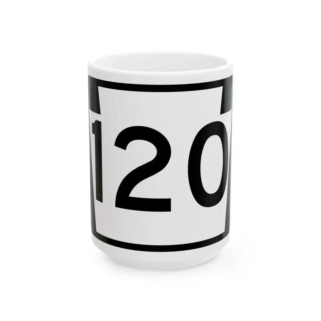 PA-120 (Pennsylvania) (Road Sign) White Coffee Mug 15oz - Go Mug Yourself
