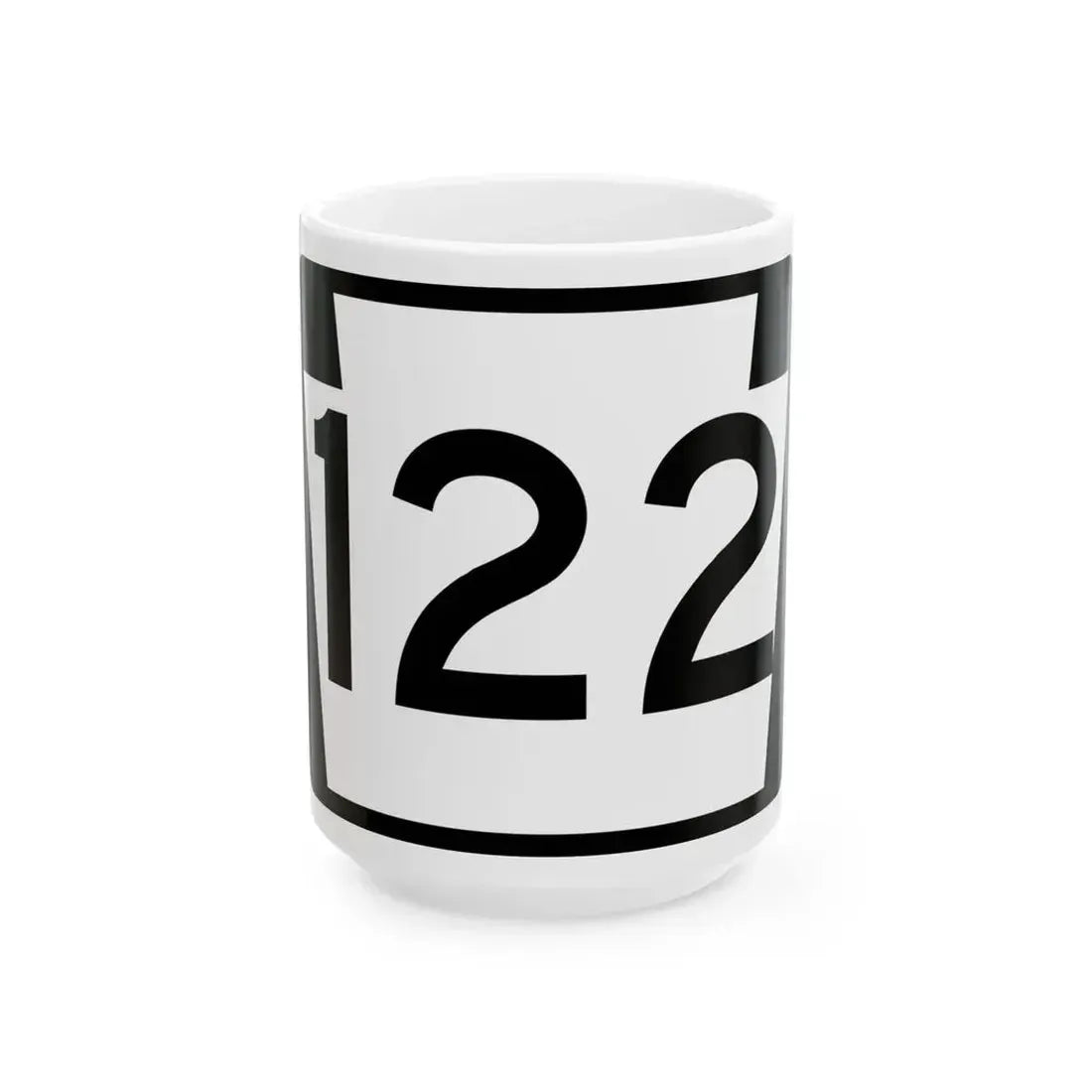 PA-122 (Pennsylvania) (Road Sign) White Coffee Mug 15oz - Go Mug Yourself