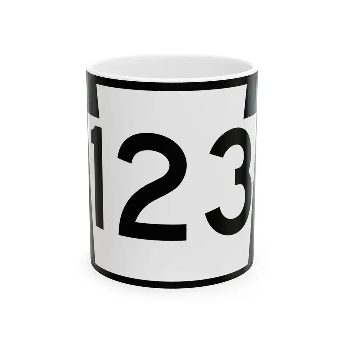 PA-123 (Pennsylvania) (Road Sign) White Coffee Mug 11oz - Go Mug Yourself