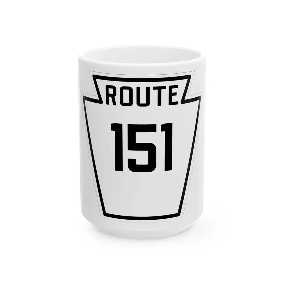 PA-151 1926 (Pennsylvania) (Road Sign) White Coffee Mug 15oz - Go Mug Yourself