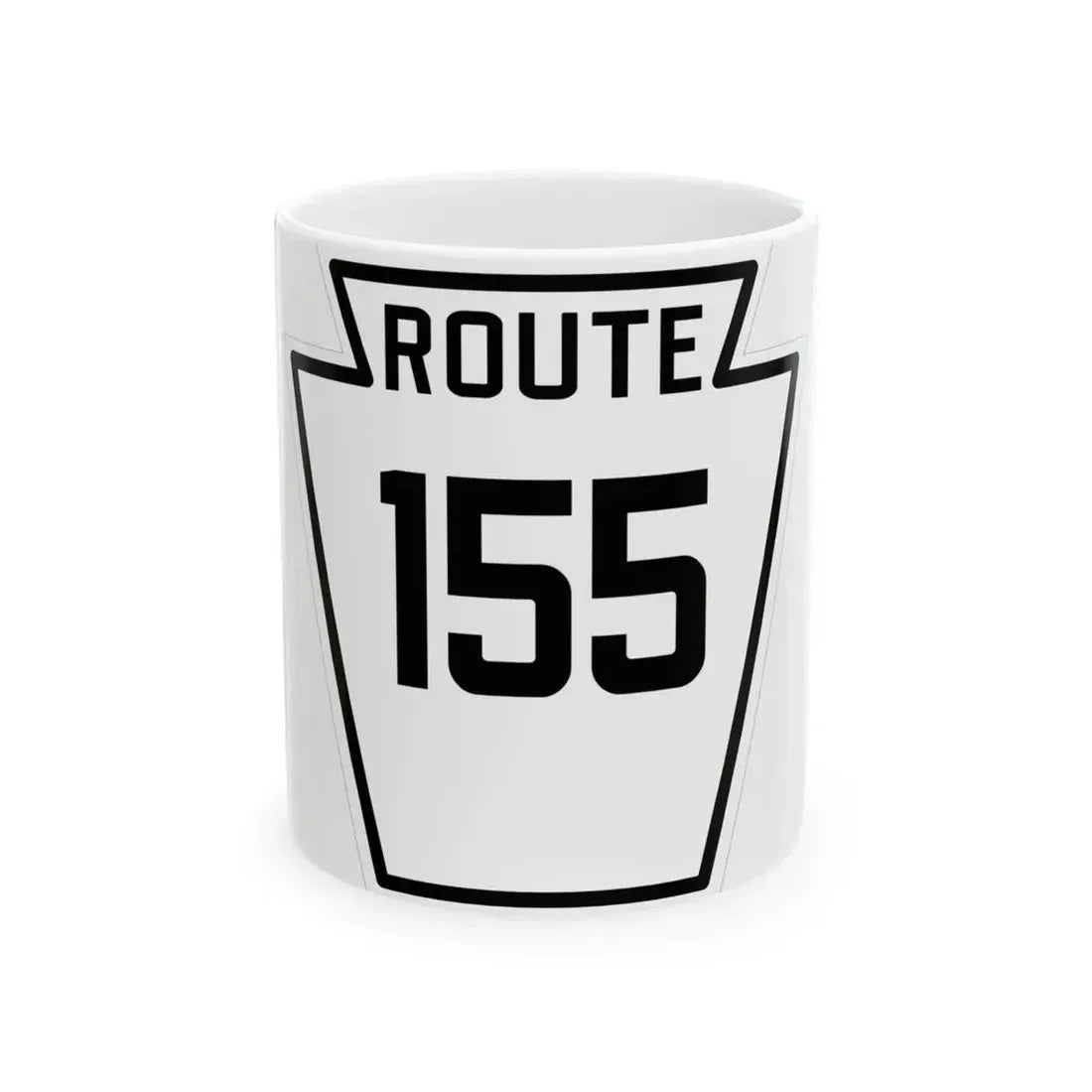 PA-155 1926 (Pennsylvania) (Road Sign) White Coffee Mug 11oz - Go Mug Yourself