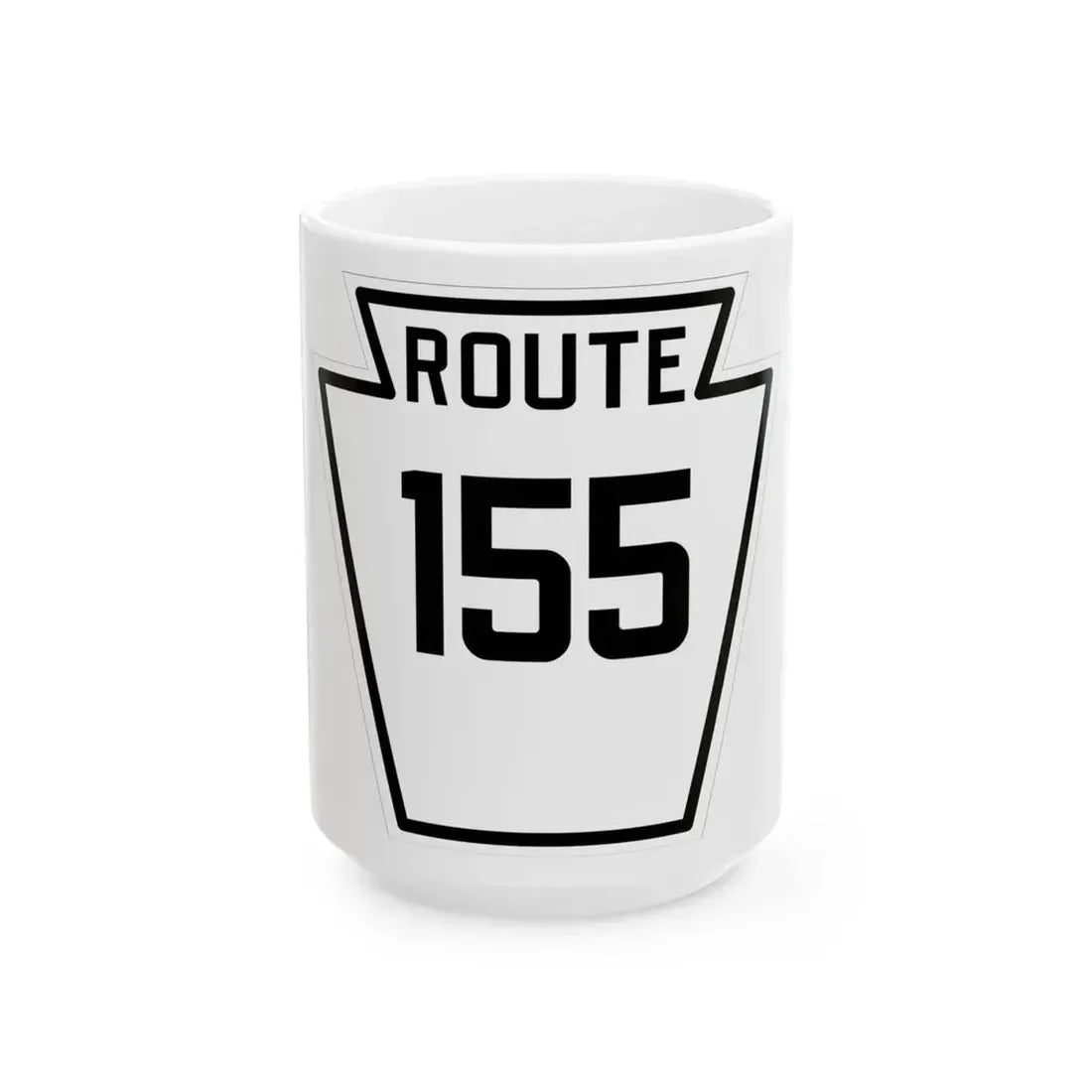 PA-155 1926 (Pennsylvania) (Road Sign) White Coffee Mug 15oz - Go Mug Yourself