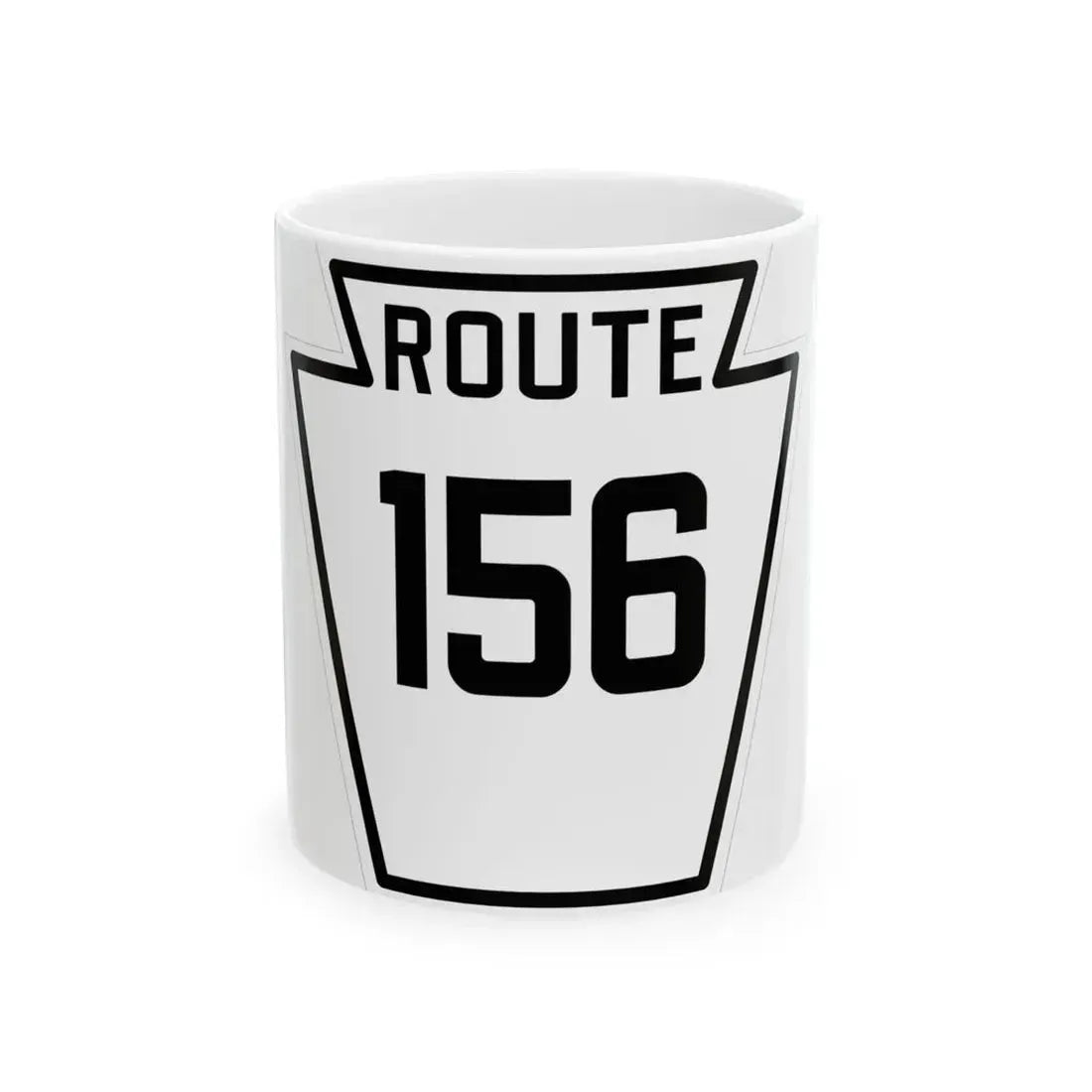 PA-156 1926 (Pennsylvania) (Road Sign) White Coffee Mug 11oz - Go Mug Yourself