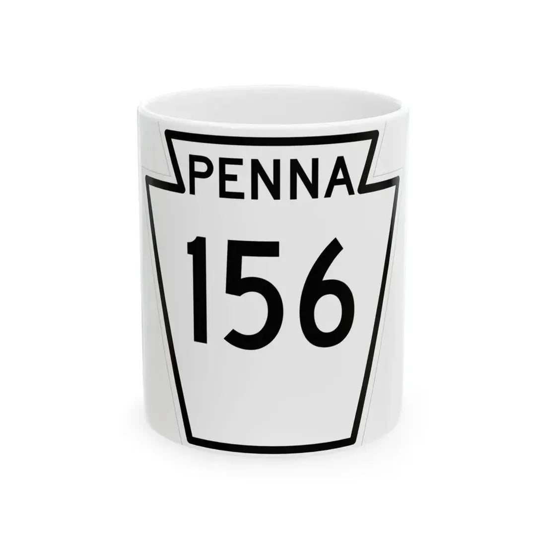 PA-156 1948 (Pennsylvania) (Road Sign) White Coffee Mug 11oz - Go Mug Yourself