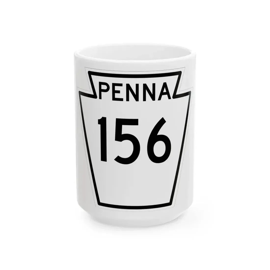 PA-156 1948 (Pennsylvania) (Road Sign) White Coffee Mug 15oz - Go Mug Yourself