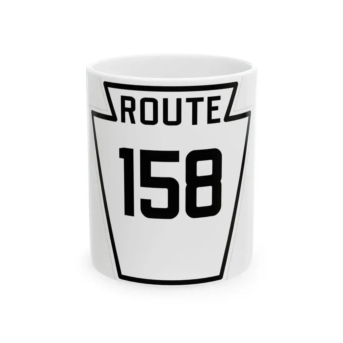 PA-158 1926 (Pennsylvania) (Road Sign) White Coffee Mug 11oz - Go Mug Yourself