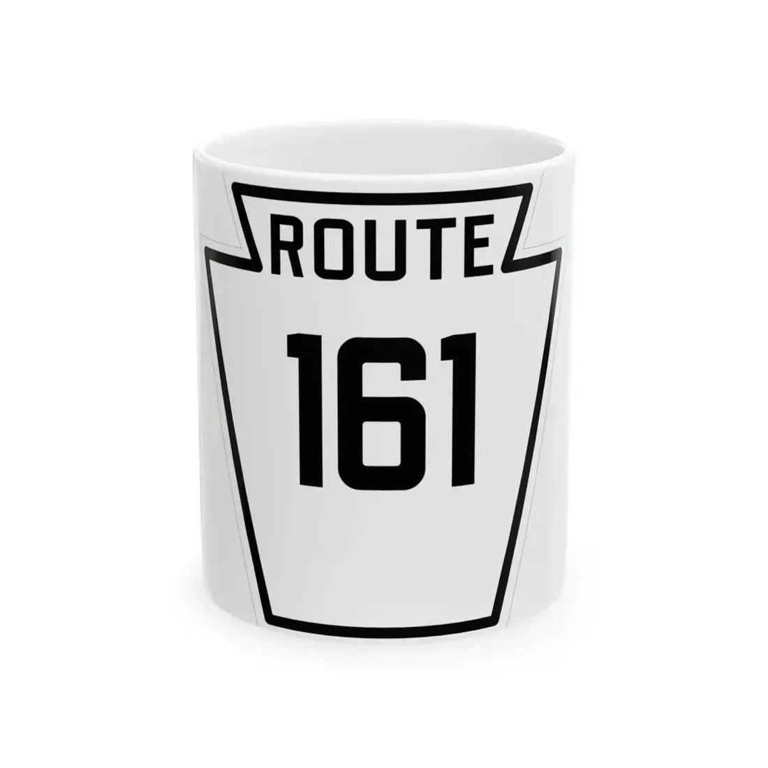PA-161 1926 (Pennsylvania) (Road Sign) White Coffee Mug 11oz - Go Mug Yourself