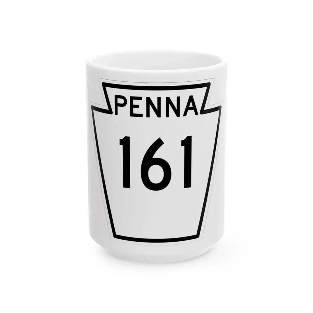 PA-161 1948 (Pennsylvania) (Road Sign) White Coffee Mug 15oz - Go Mug Yourself