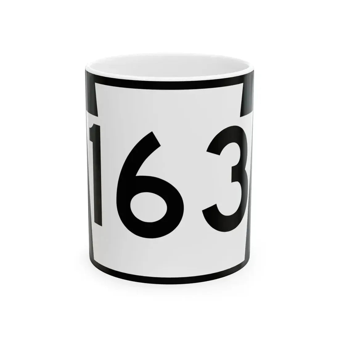 PA-163 (Pennsylvania) (Road Sign) White Coffee Mug 11oz - Go Mug Yourself