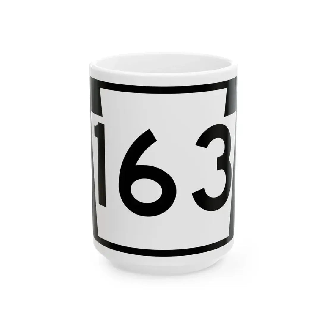 PA-163 (Pennsylvania) (Road Sign) White Coffee Mug 15oz - Go Mug Yourself