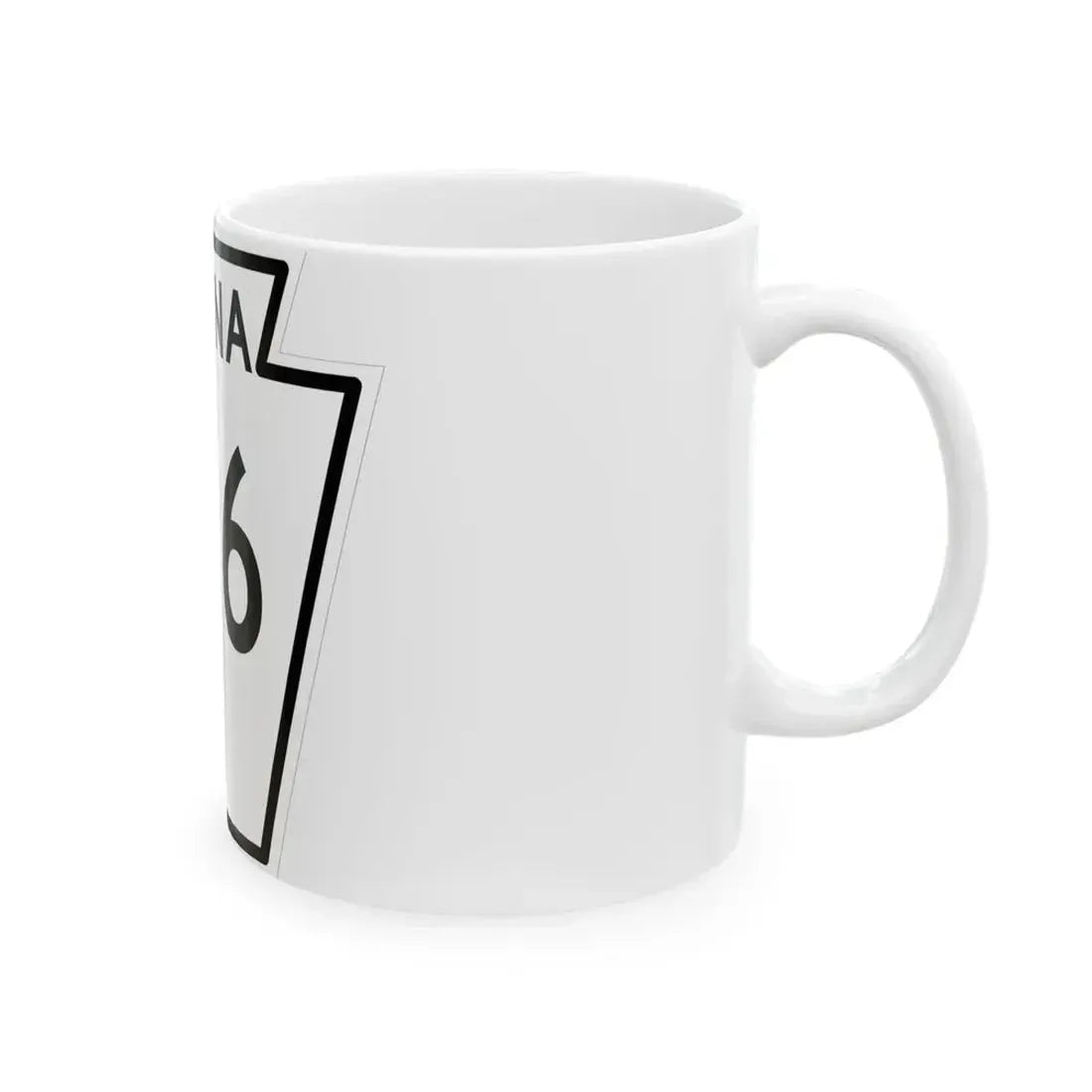 PA-166 1948 (Pennsylvania) (Road Sign) White Coffee Mug - Go Mug Yourself