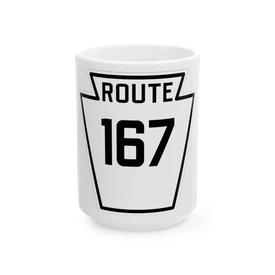 PA-167 1926 (Pennsylvania) (Road Sign) White Coffee Mug 15oz - Go Mug Yourself