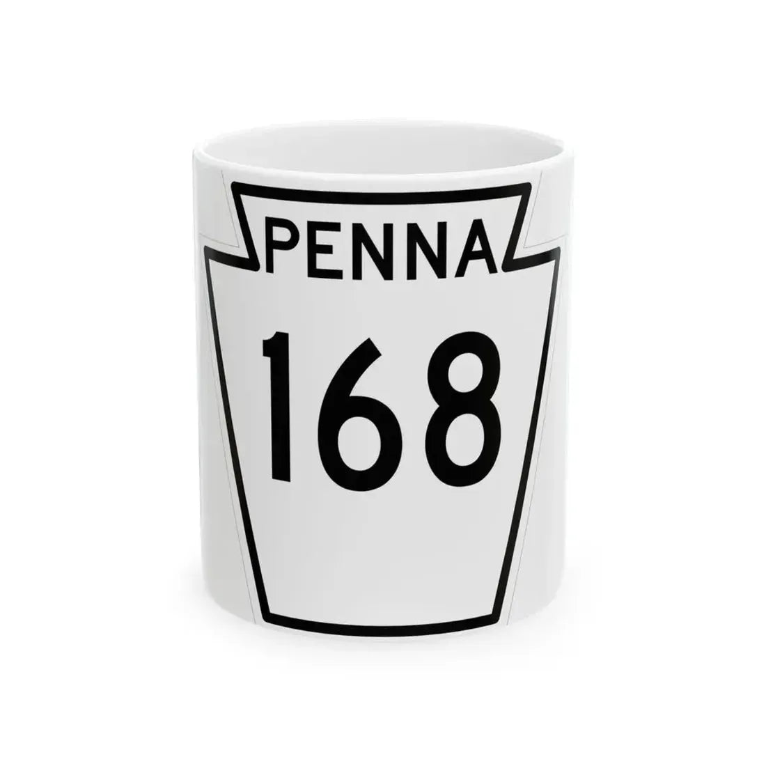 PA-168 1948 (Pennsylvania) (Road Sign) White Coffee Mug 11oz - Go Mug Yourself