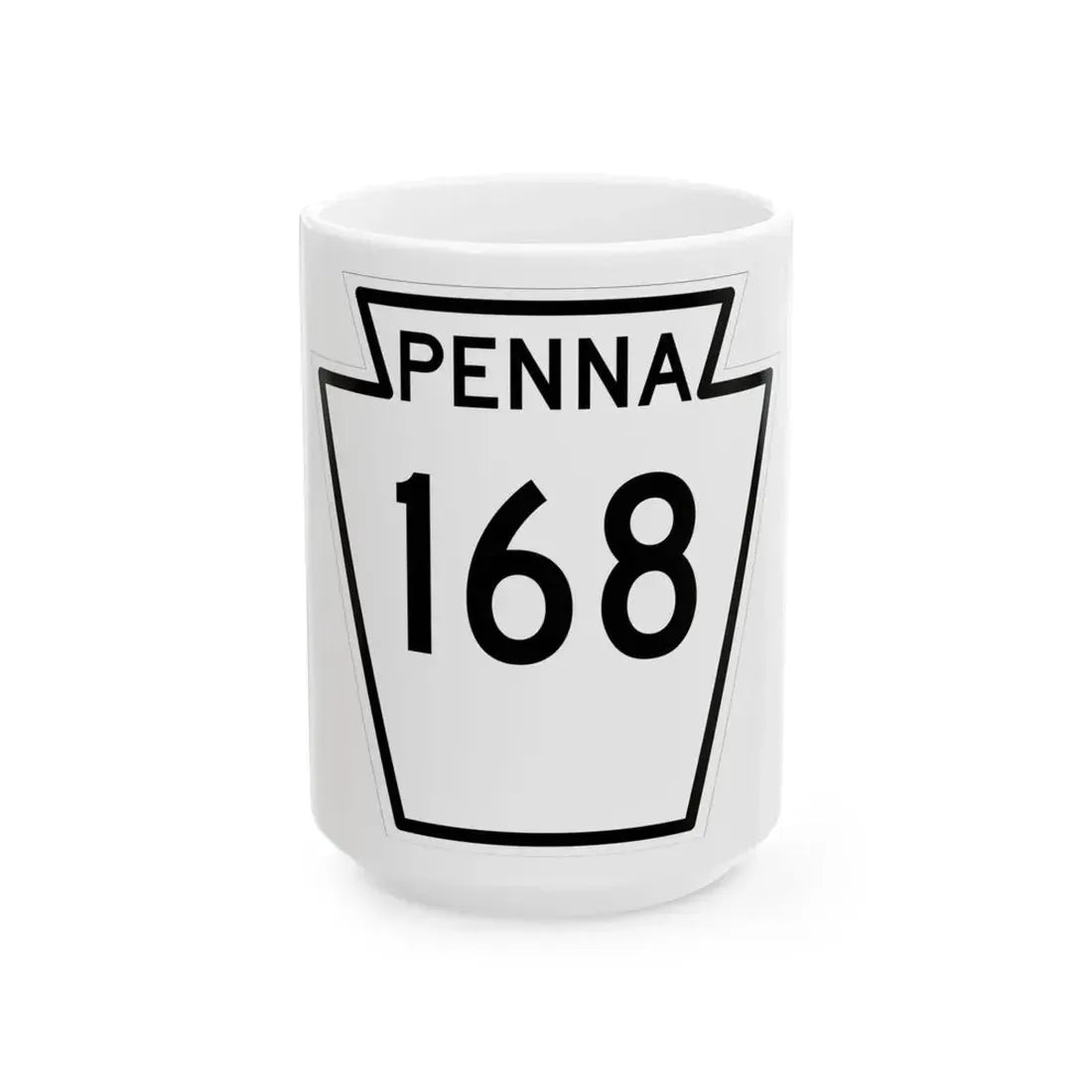 PA-168 1948 (Pennsylvania) (Road Sign) White Coffee Mug 15oz - Go Mug Yourself