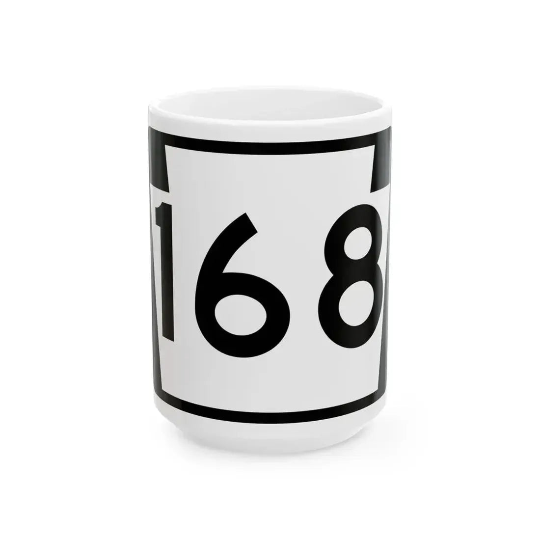 PA-168 (Pennsylvania) (Road Sign) White Coffee Mug 15oz - Go Mug Yourself
