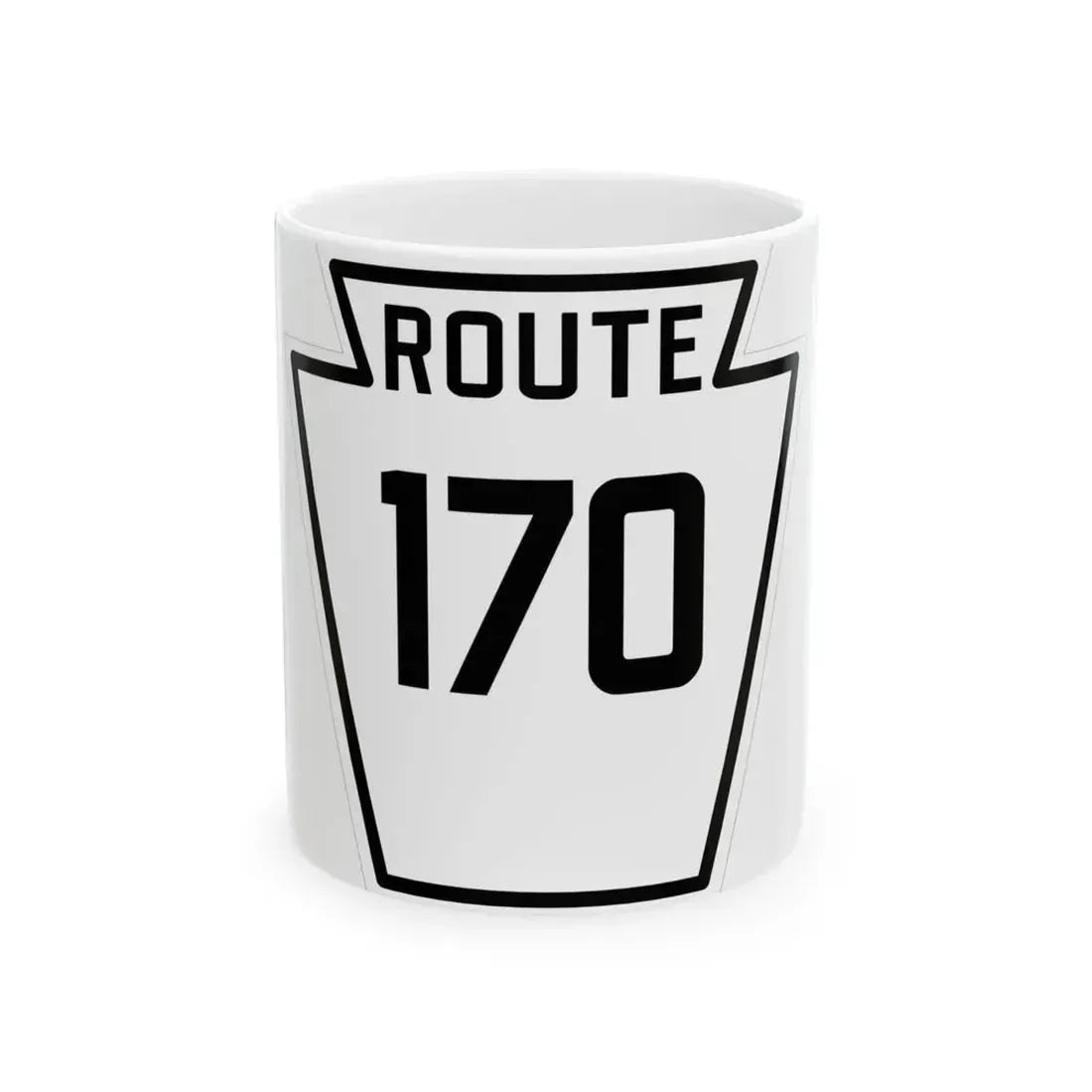 PA-170 1926 (Pennsylvania) (Road Sign) White Coffee Mug 11oz - Go Mug Yourself