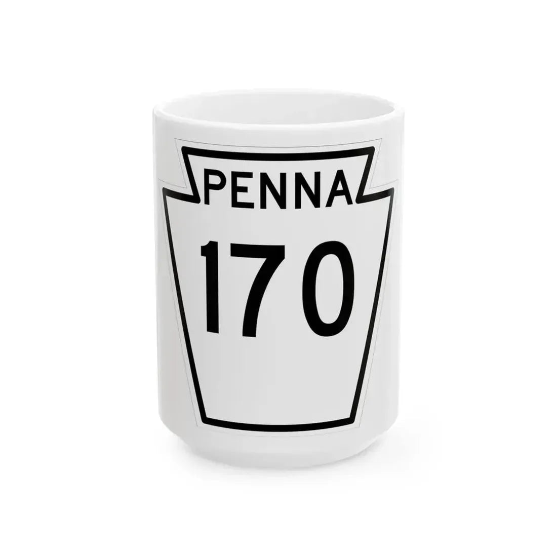 PA-170 1948 (Pennsylvania) (Road Sign) White Coffee Mug 15oz - Go Mug Yourself