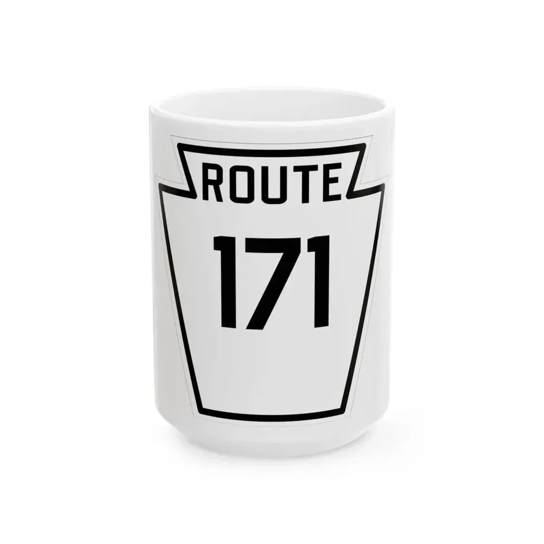 PA-171 1926 (Pennsylvania) (Road Sign) White Coffee Mug 15oz - Go Mug Yourself