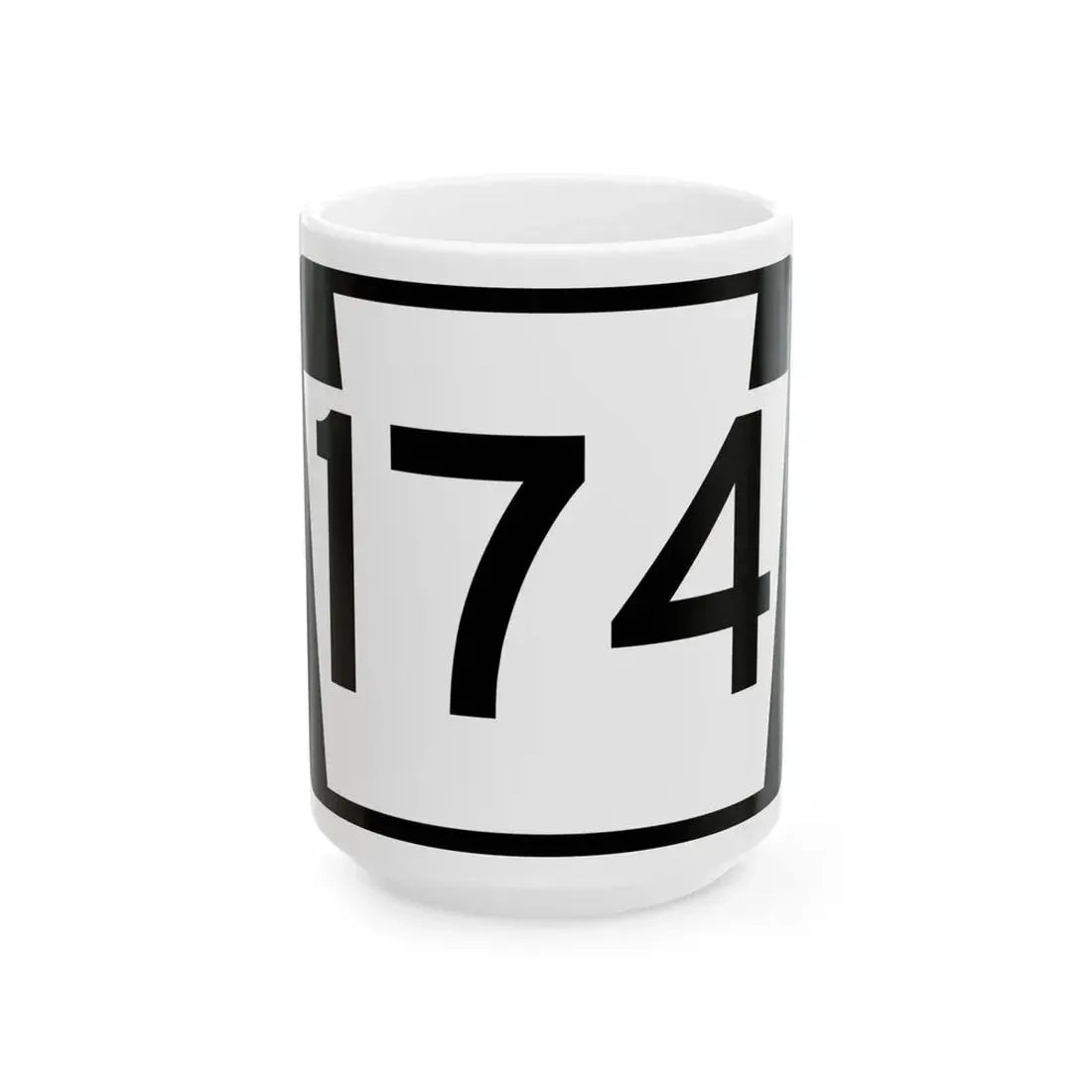 PA-174 (Pennsylvania) (Road Sign) White Coffee Mug 15oz - Go Mug Yourself