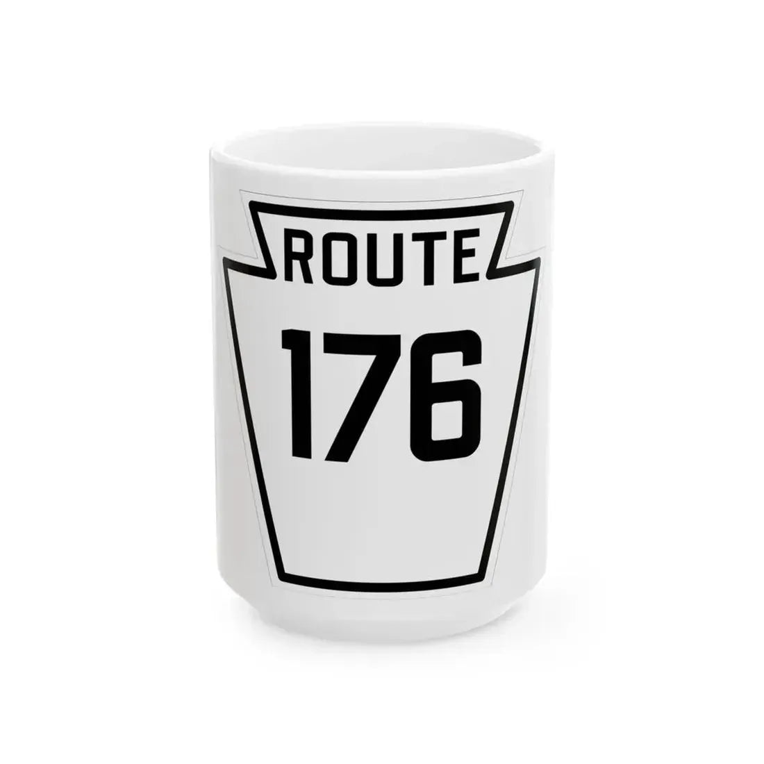 PA-176 1926 (Pennsylvania) (Road Sign) White Coffee Mug 15oz - Go Mug Yourself