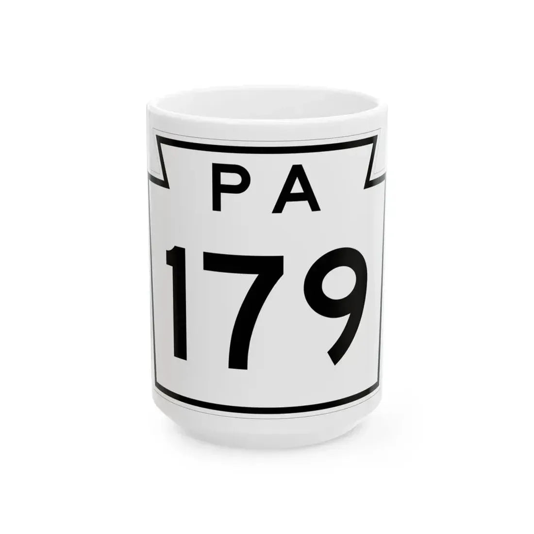 PA-179 1960 (Pennsylvania) (Road Sign) White Coffee Mug 15oz - Go Mug Yourself