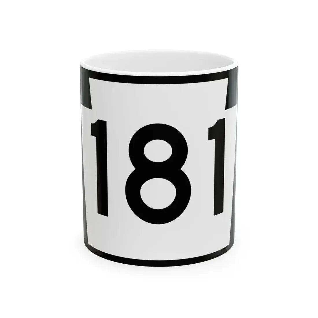 PA-181 (Pennsylvania) (Road Sign) White Coffee Mug 11oz - Go Mug Yourself