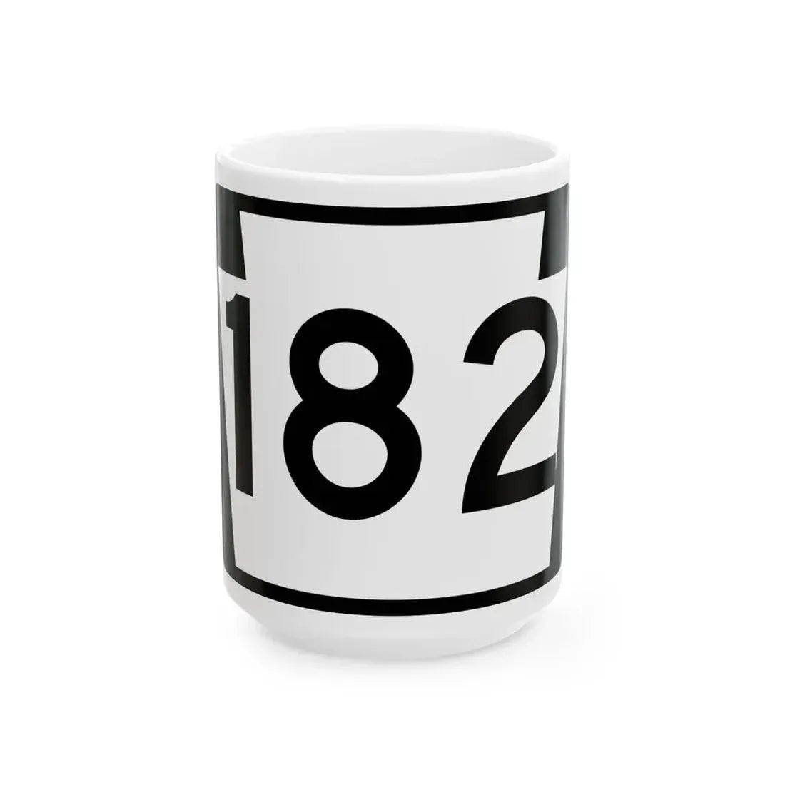 PA-182 (Pennsylvania) (Road Sign) White Coffee Mug 15oz - Go Mug Yourself