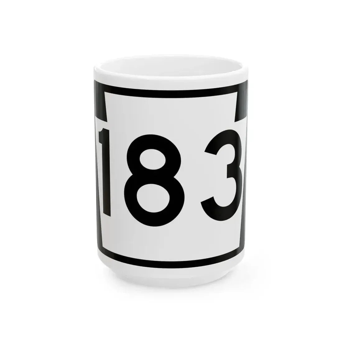 PA-183 (Pennsylvania) (Road Sign) White Coffee Mug 15oz - Go Mug Yourself