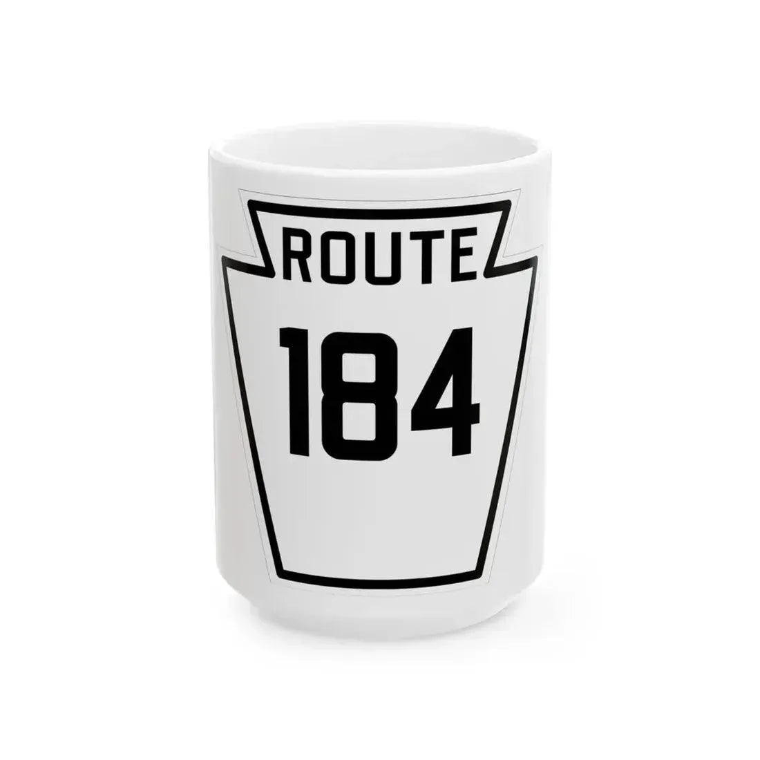 PA-184 1926 (Pennsylvania) (Road Sign) White Coffee Mug 15oz - Go Mug Yourself