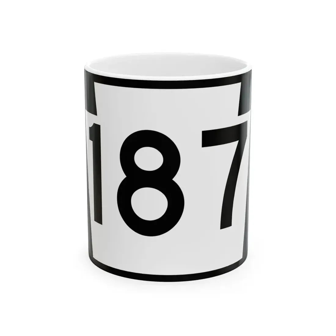 PA-187 (Pennsylvania) (Road Sign) White Coffee Mug 11oz - Go Mug Yourself