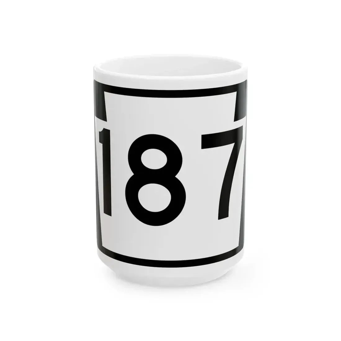 PA-187 (Pennsylvania) (Road Sign) White Coffee Mug 15oz - Go Mug Yourself