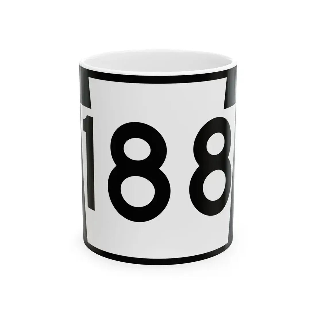 PA-188 (Pennsylvania) (Road Sign) White Coffee Mug 11oz - Go Mug Yourself