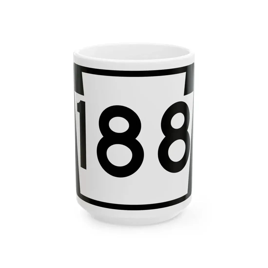 PA-188 (Pennsylvania) (Road Sign) White Coffee Mug 15oz - Go Mug Yourself