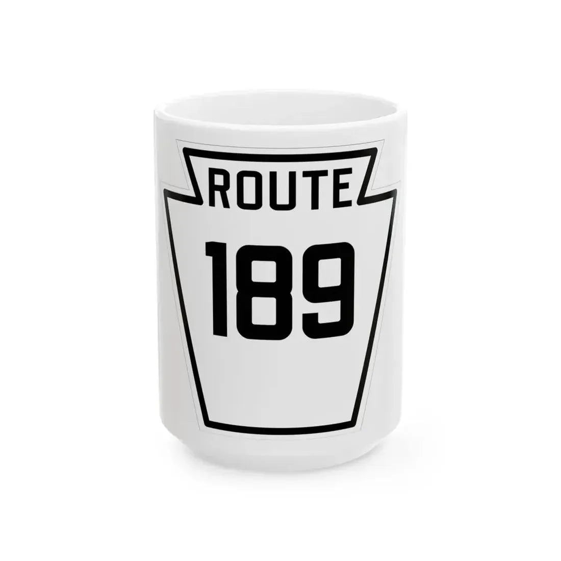 PA-189 1926 (Pennsylvania) (Road Sign) White Coffee Mug 15oz - Go Mug Yourself