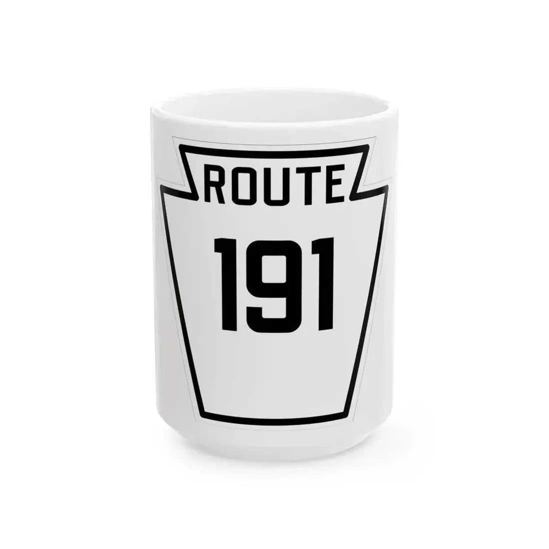 PA-191 1926 (Pennsylvania) (Road Sign) White Coffee Mug 15oz - Go Mug Yourself