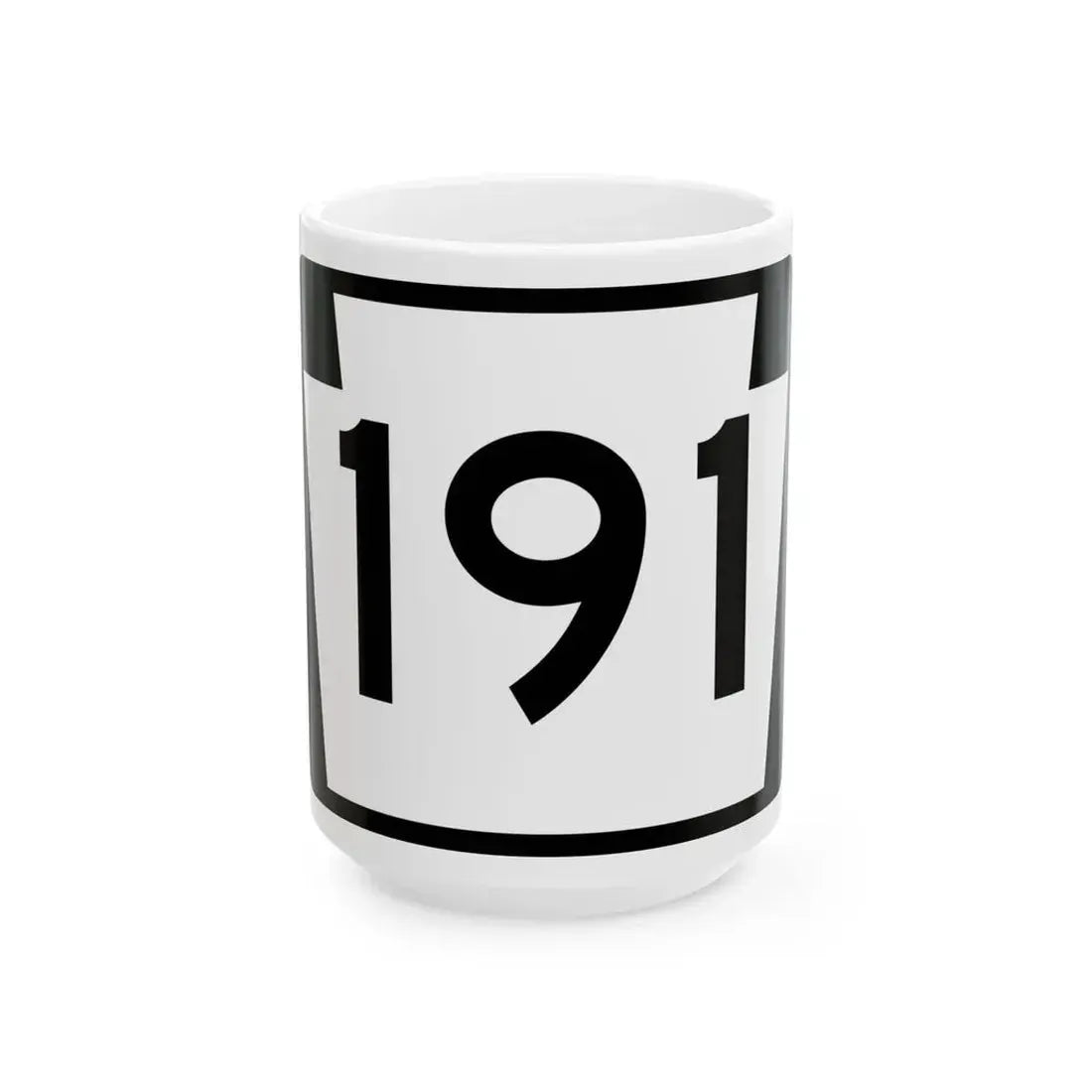 PA-191 (Pennsylvania) (Road Sign) White Coffee Mug 15oz - Go Mug Yourself