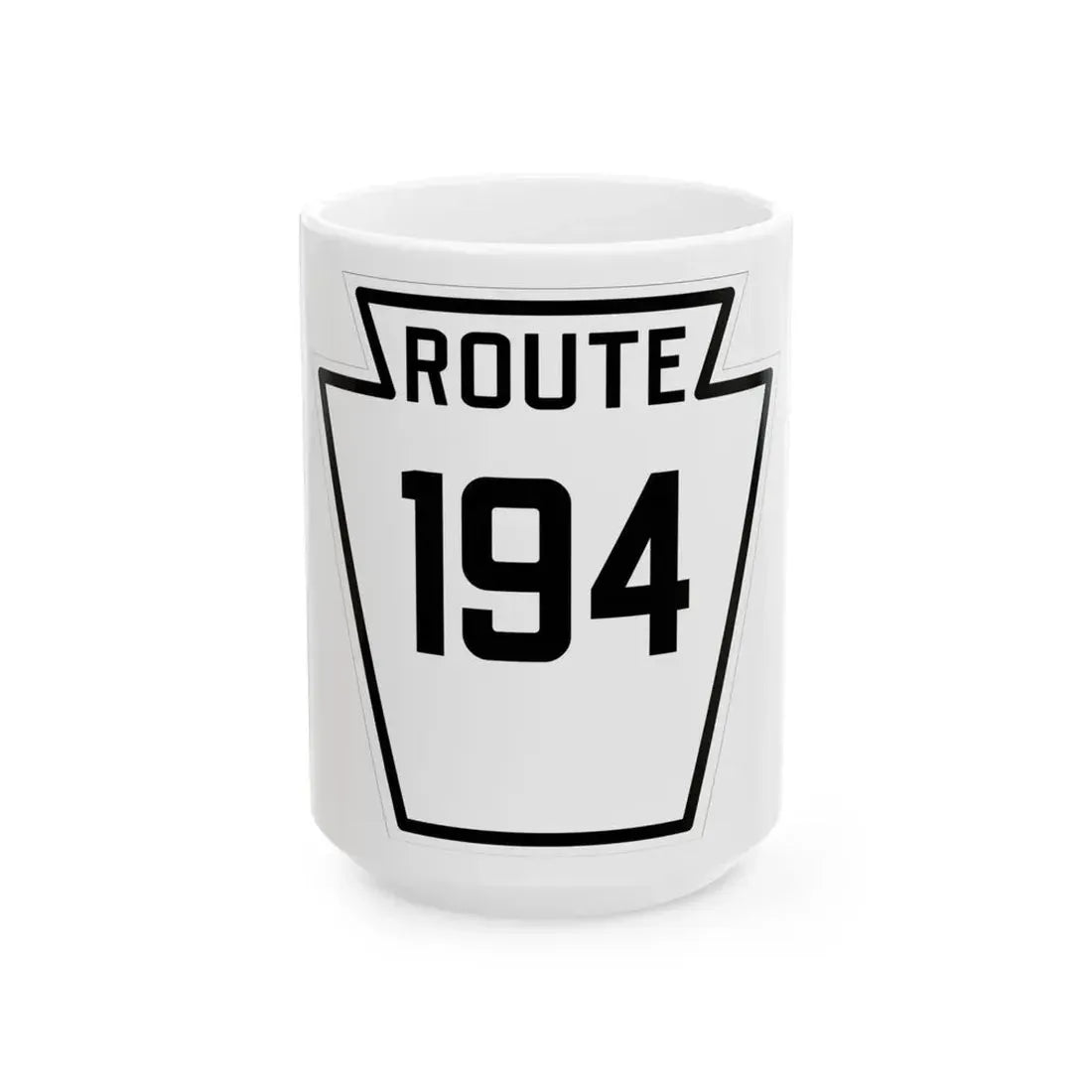 PA-194 1926 (Pennsylvania) (Road Sign) White Coffee Mug 15oz - Go Mug Yourself