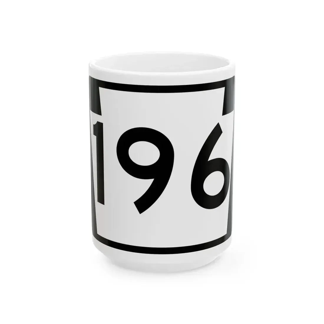 PA-196 (Pennsylvania) (Road Sign) White Coffee Mug 15oz - Go Mug Yourself