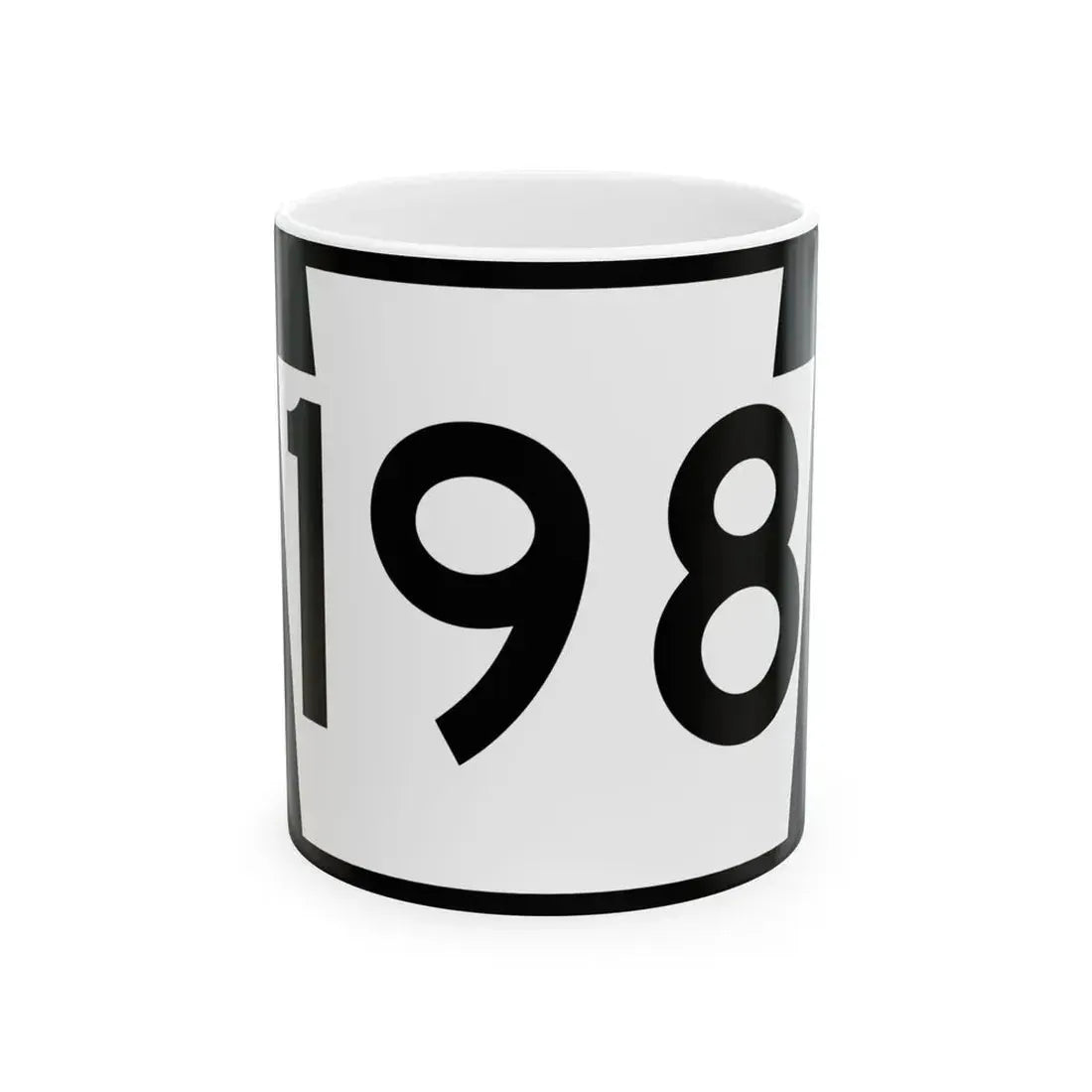 PA-198 (Pennsylvania) (Road Sign) White Coffee Mug 11oz - Go Mug Yourself
